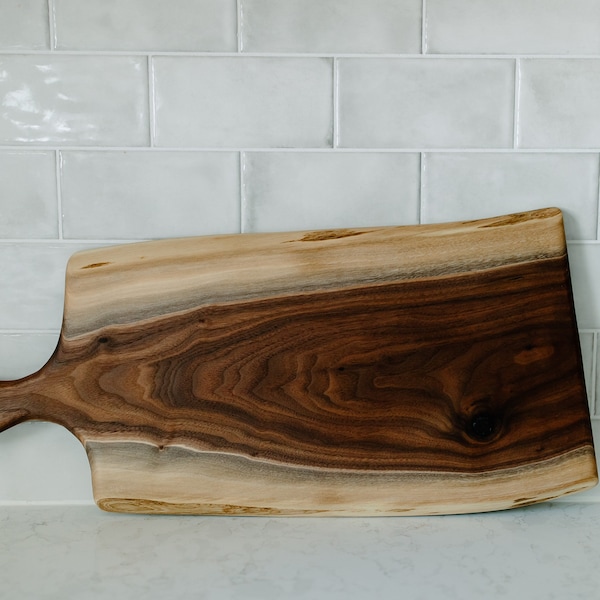 Walnut live edge charcuterie board