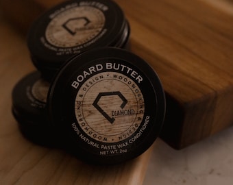 100% Natural Handmade Board Butter/Paste Wax Conditioner for Butcher Block, Cutting Boards and Wooden Kitchen Tools. Made in USA!
