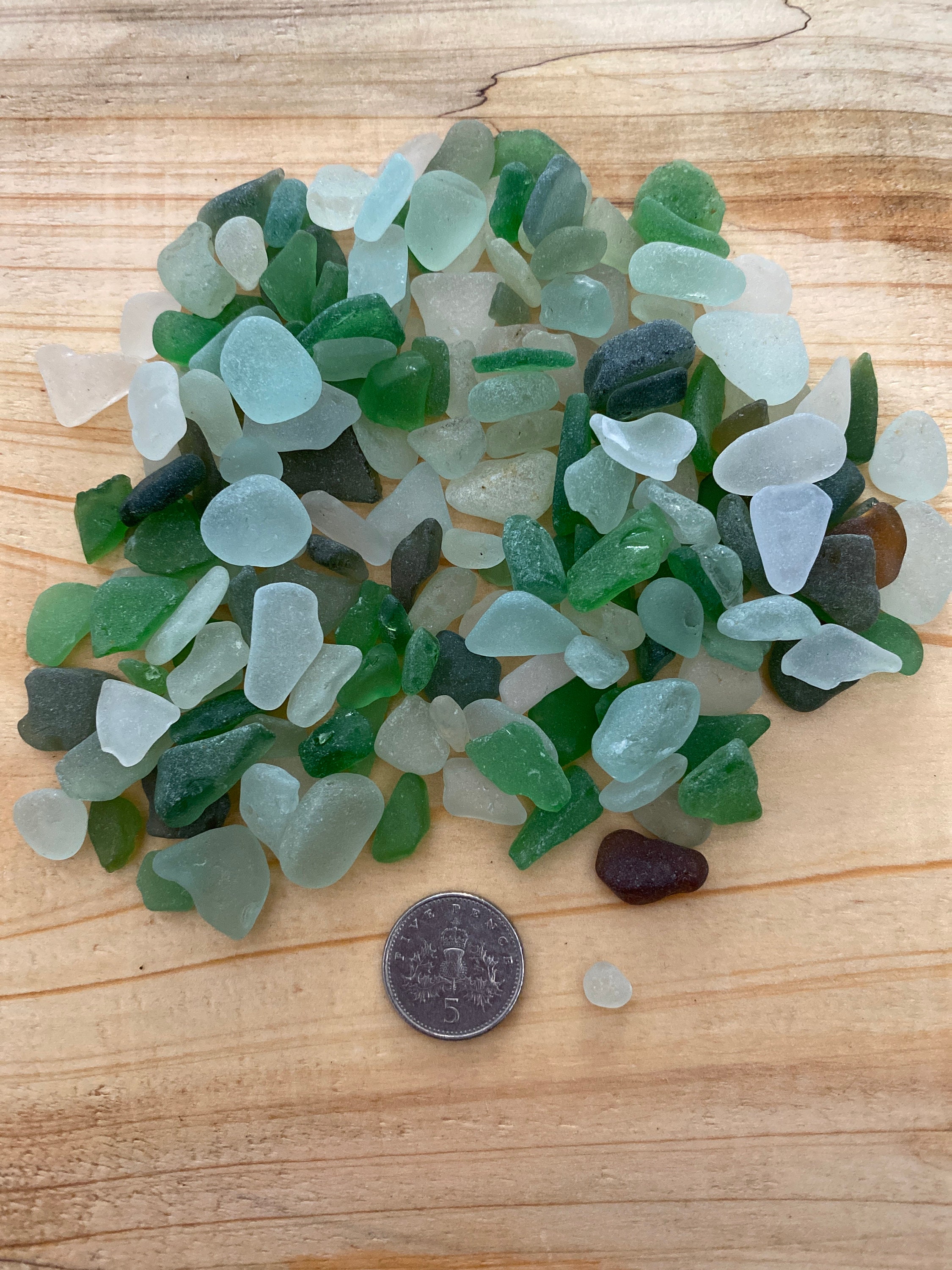 200g small seaglass pieces mixed colours Etsy
