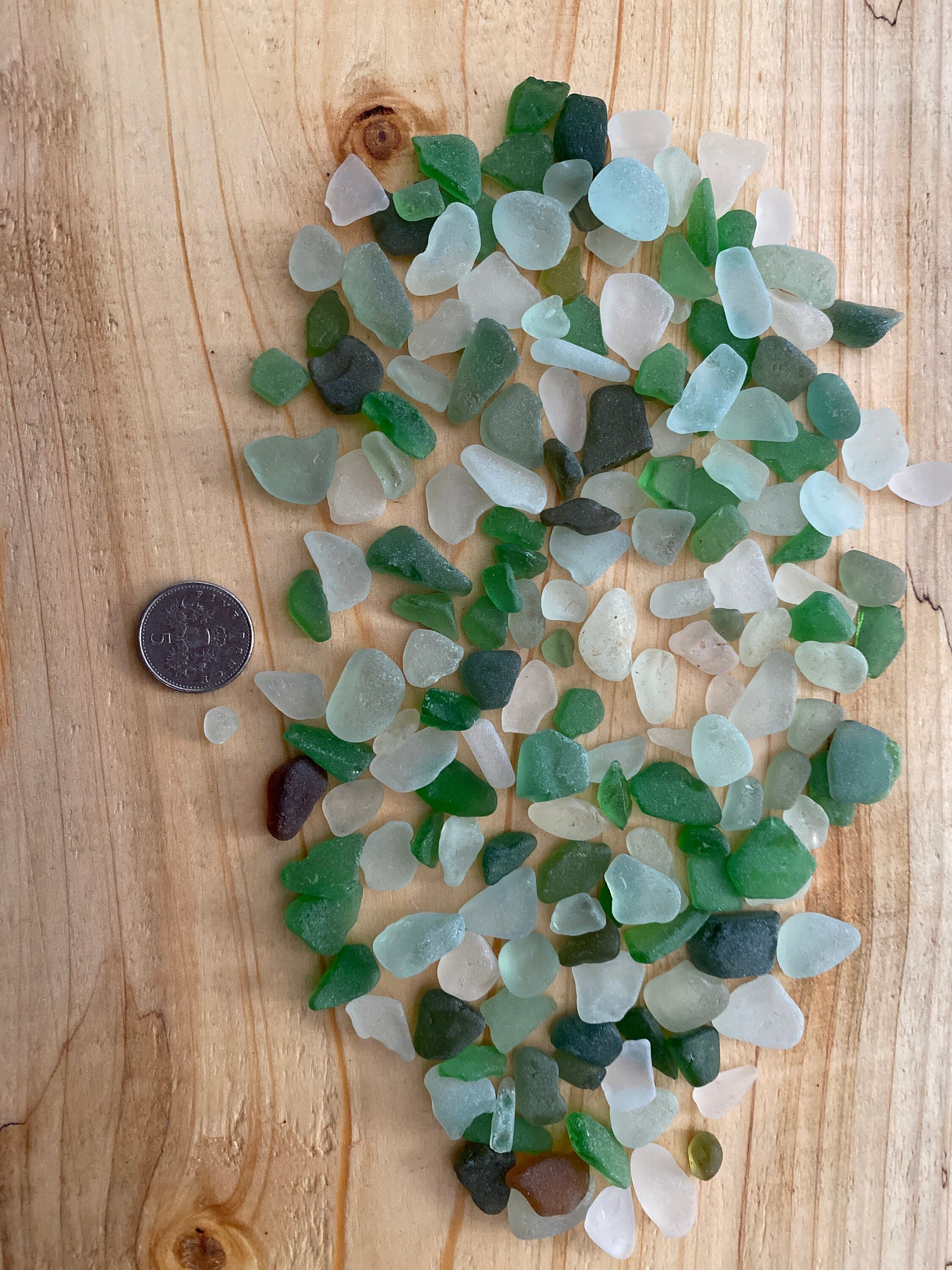 200g small seaglass pieces mixed colours Etsy