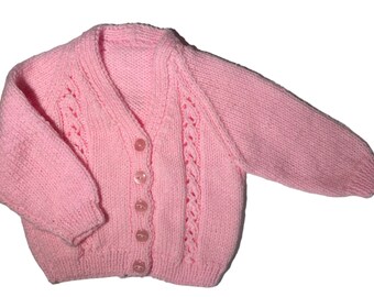 3-6 months ~ Hand knitted cardigan ~ Little Froggy Knits