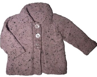 2-3 years ~ Hand knitted cardigan ~ Little Froggy Knits