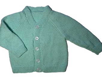 12-18 months ~ Hand knitted cardigan ~ Little Froggy Knits