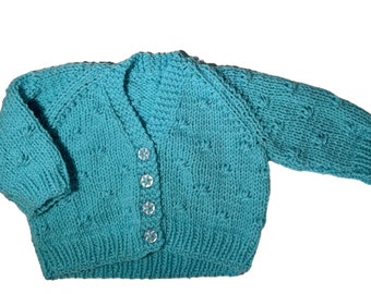 3-6 months ~ Hand knitted cardigan ~ Little Froggy Knits