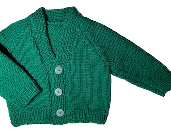 6-12 months ~ Hand knitted cardigan ~ Little Froggy Knits