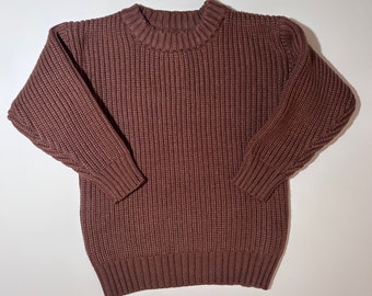 Brown ribbed jumper