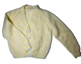 1-2 years ~ Hand knitted cardigan ~ Little Froggy Knits