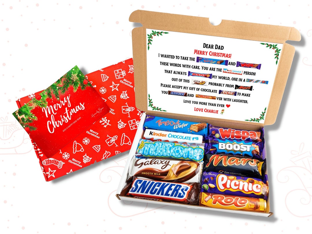 Christmas Dad Chocolate Gift Personalised Dad Gift Dad Etsy