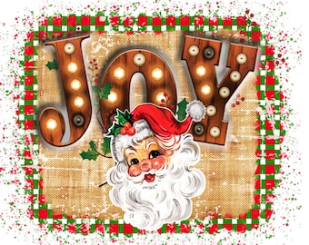 Joy, Kerstmis PNG-afbeelding voor sublimatie op T-shirts, mokken, bekers, kerstcadeaus, home decor, digitale download, warmteoverdracht