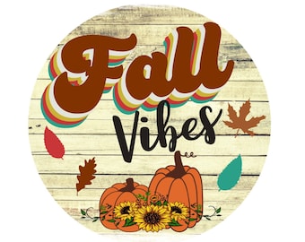 Fall Vibes PNG Design voor Sublimatie, T-Shirts, Tumblers, Mokken, Tote Bags. Pompoenen, Digitaal Beeld, Warmteoverdracht, Gift voor Haar, De Herfst,