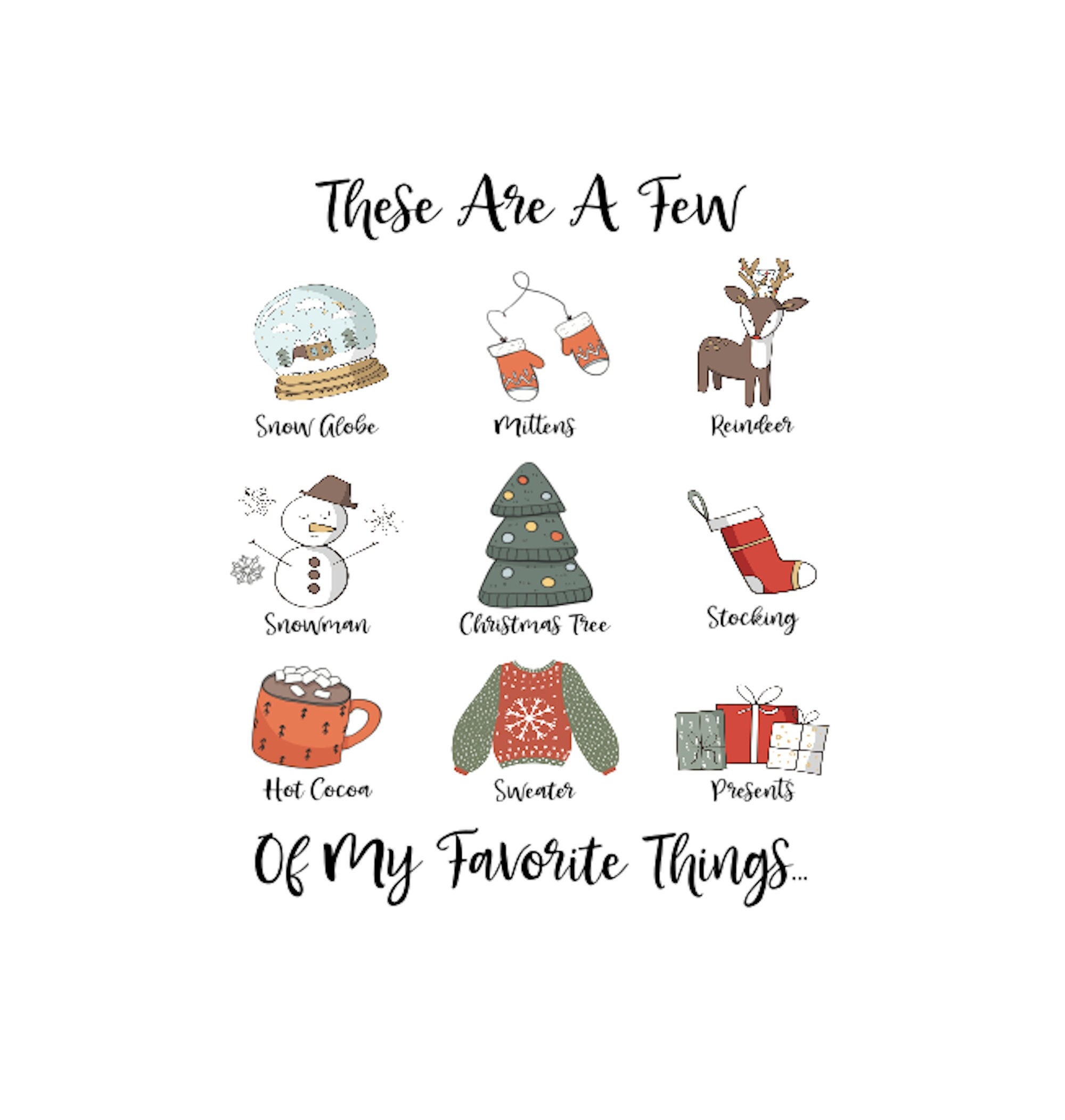 Favorite Things Christmas PNG Digital Download Etsy