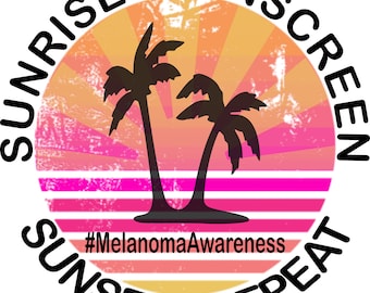 Melanoom bewustzijn, PNG, Strand, Huidkanker, Zonsopgang, Zonnebrandcrème, Zonsondergang, T-shirt, Sublimatie, Digitale Afbeelding, Warmteoverdracht