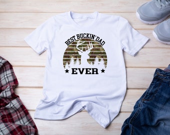Best Buckin' Dad, Father's Day Tee Shirt, Father's Day Gift, PNG Tee Shirt. Men's Clothing, Shirts and Tees, T-Shirts, Clothing