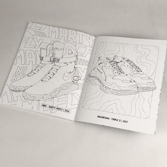 Sneaker Coloring Book | Adult Coloring Book | 46 Iconic