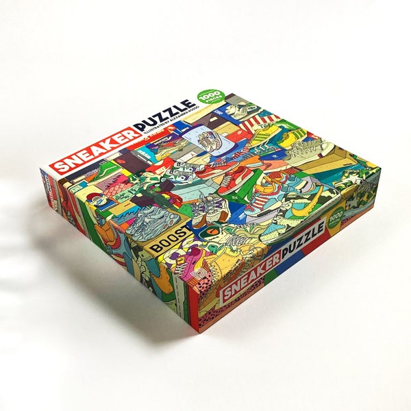 Sneaker Puzzle, 1000 pieces jigsaw puzzle, including sneaker poster inside.