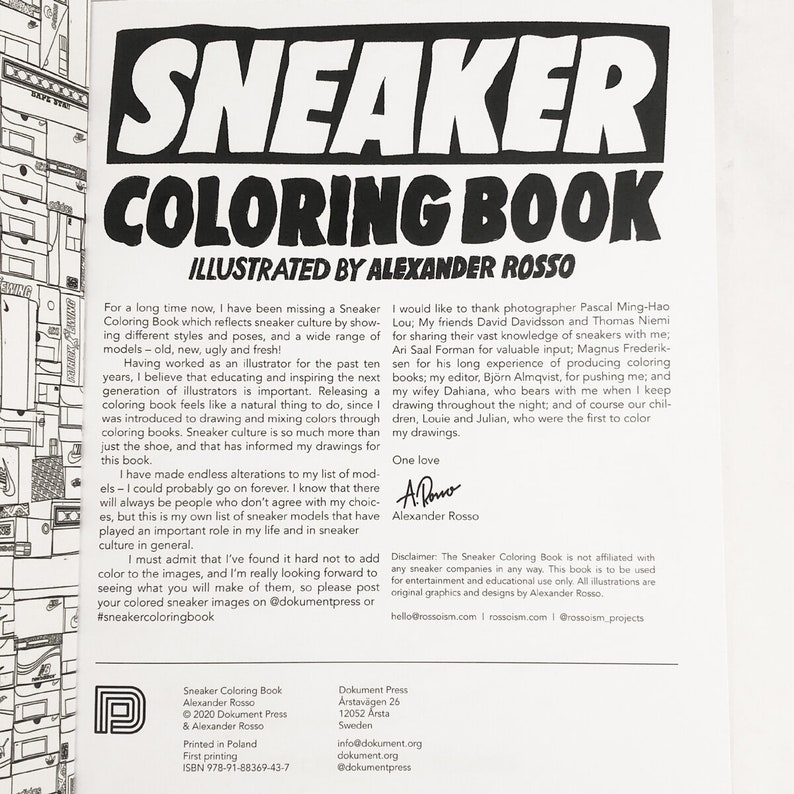 Sneaker Coloring Book: 46 Iconic Models, Marker-friendly Paper - Etsy