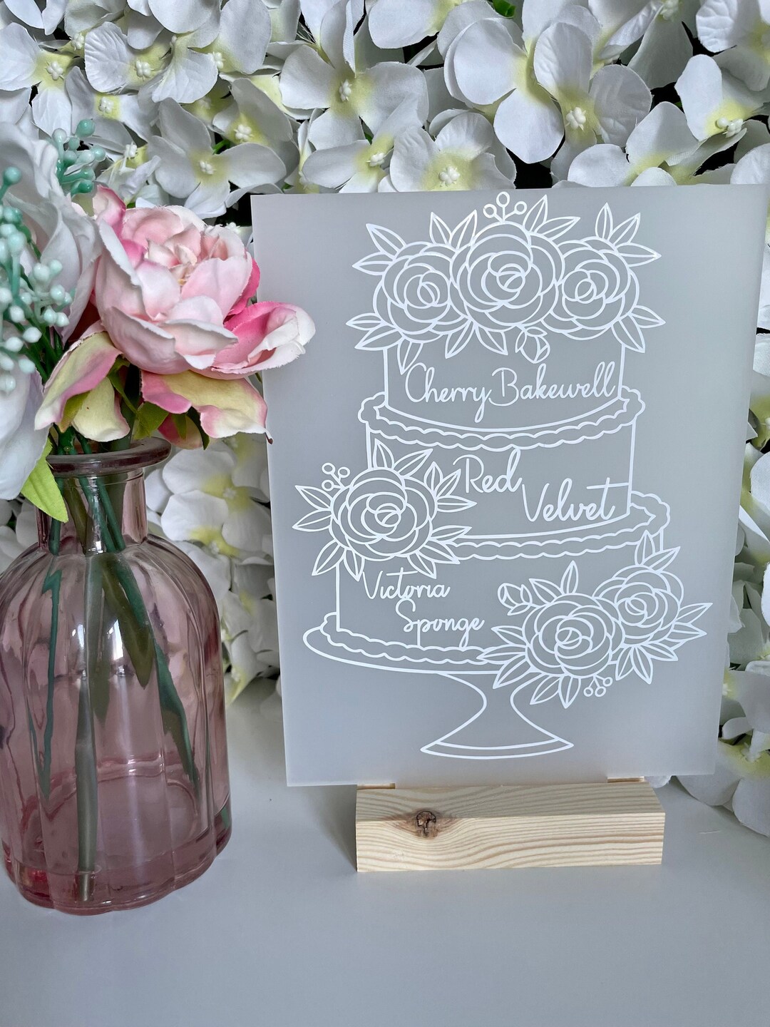 Wedding Cake Sign Wedding Cake Menu Cake Flavour Sign Cake Etsy UK