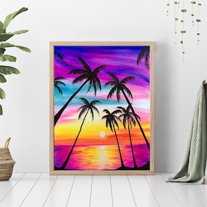 Classical Sea Beach Coconut Tree Paint By Numbers Kits For Adults DIY Painting Classical Sea Beach Coconut Tree Paint By Numbers Kits For Adults DIY Painting