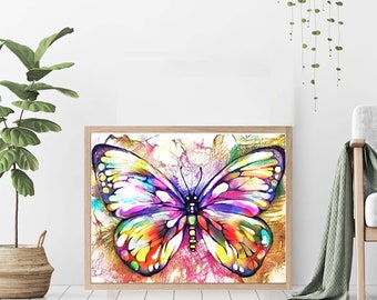 Paint by Number Butterfly - Etsy