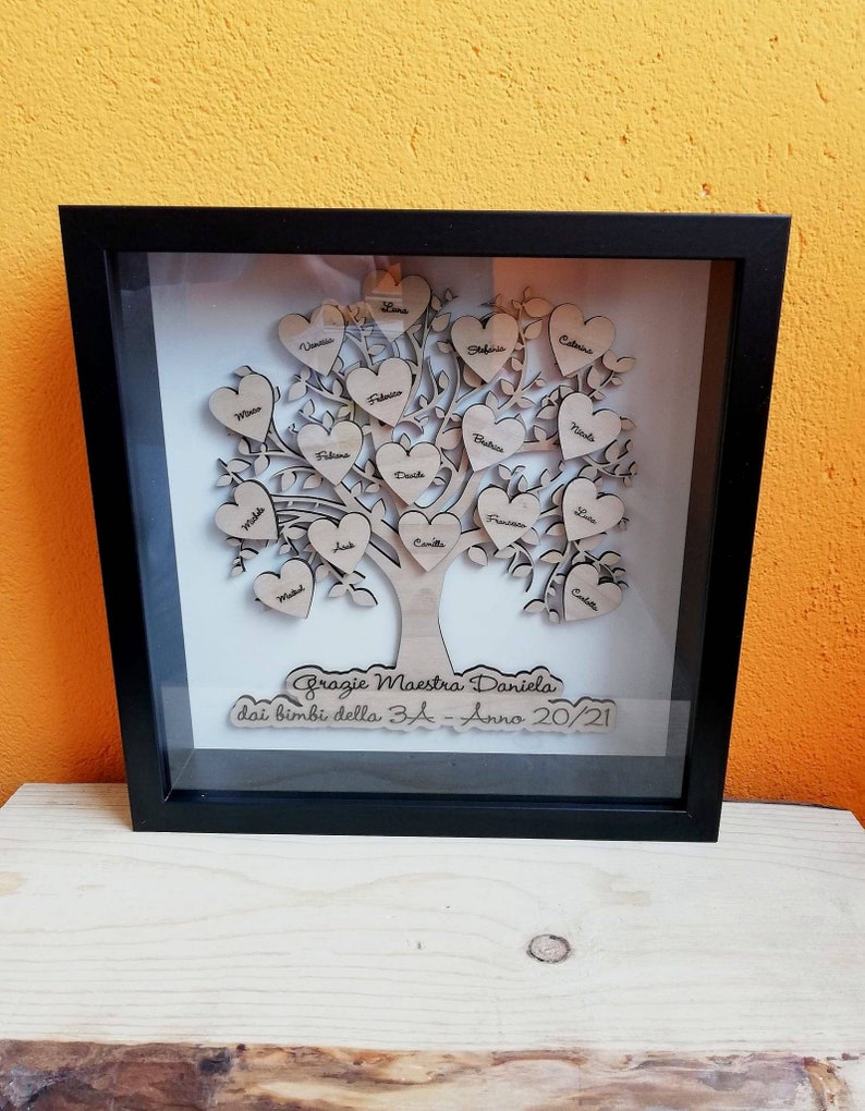 Teacher gift. Personalized Tree of Life. Engraving. image 6