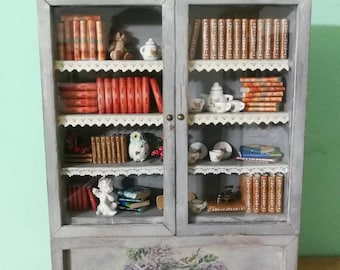 Dollhouse Dollhouse - Miniature Library - Diorama is Christmas Gift