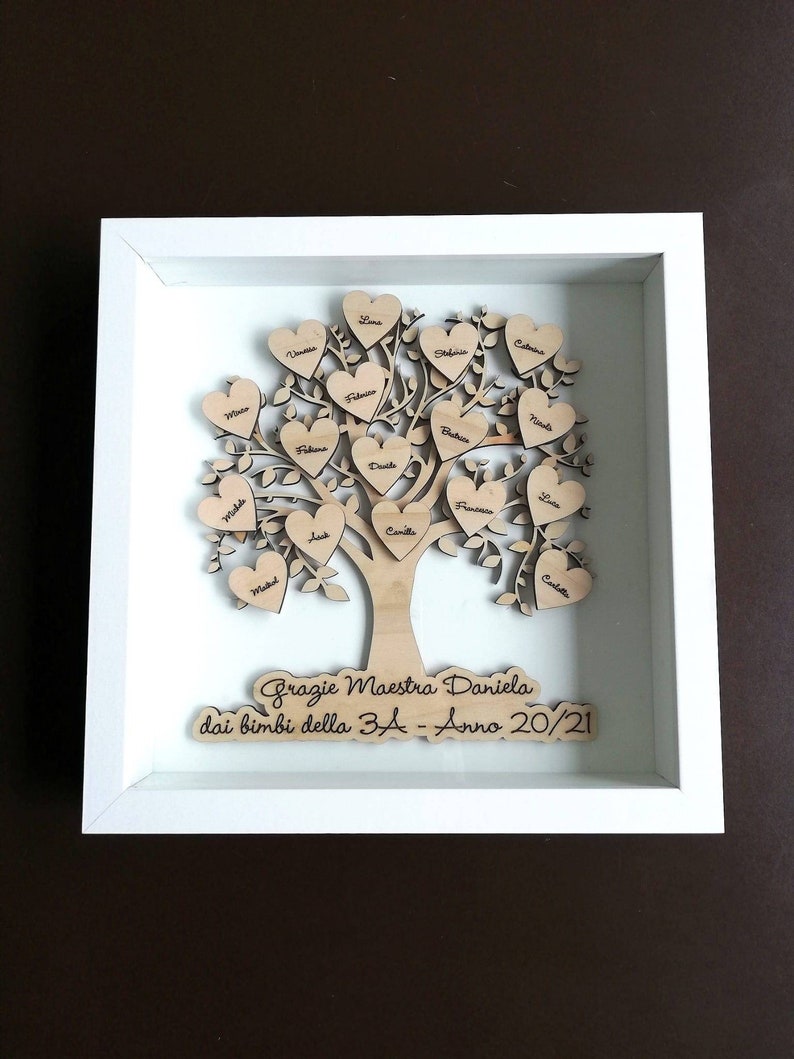 Regalo maestre. Albero della vita personalizzato. Incisione. immagine 3