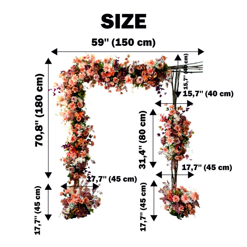 Wedding Arch Flowers Terracotta Wedding Arch Flowers Fall Etsy