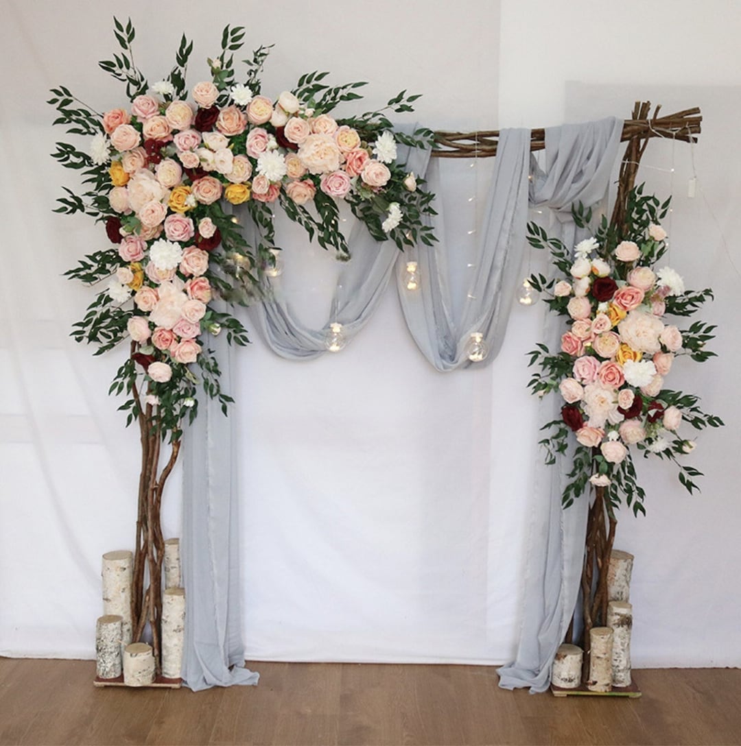 Wedding Arch Flowers Dusty Rose, Wedding Arch Flowers Peach, Wedding ...