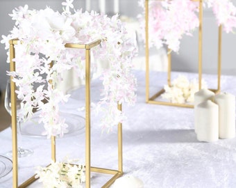 Flower stand for wedding, Gold Wedding Flower stand, Vase stand, Flowers stand, Metal vase flowers, Geometric centerpiece vase