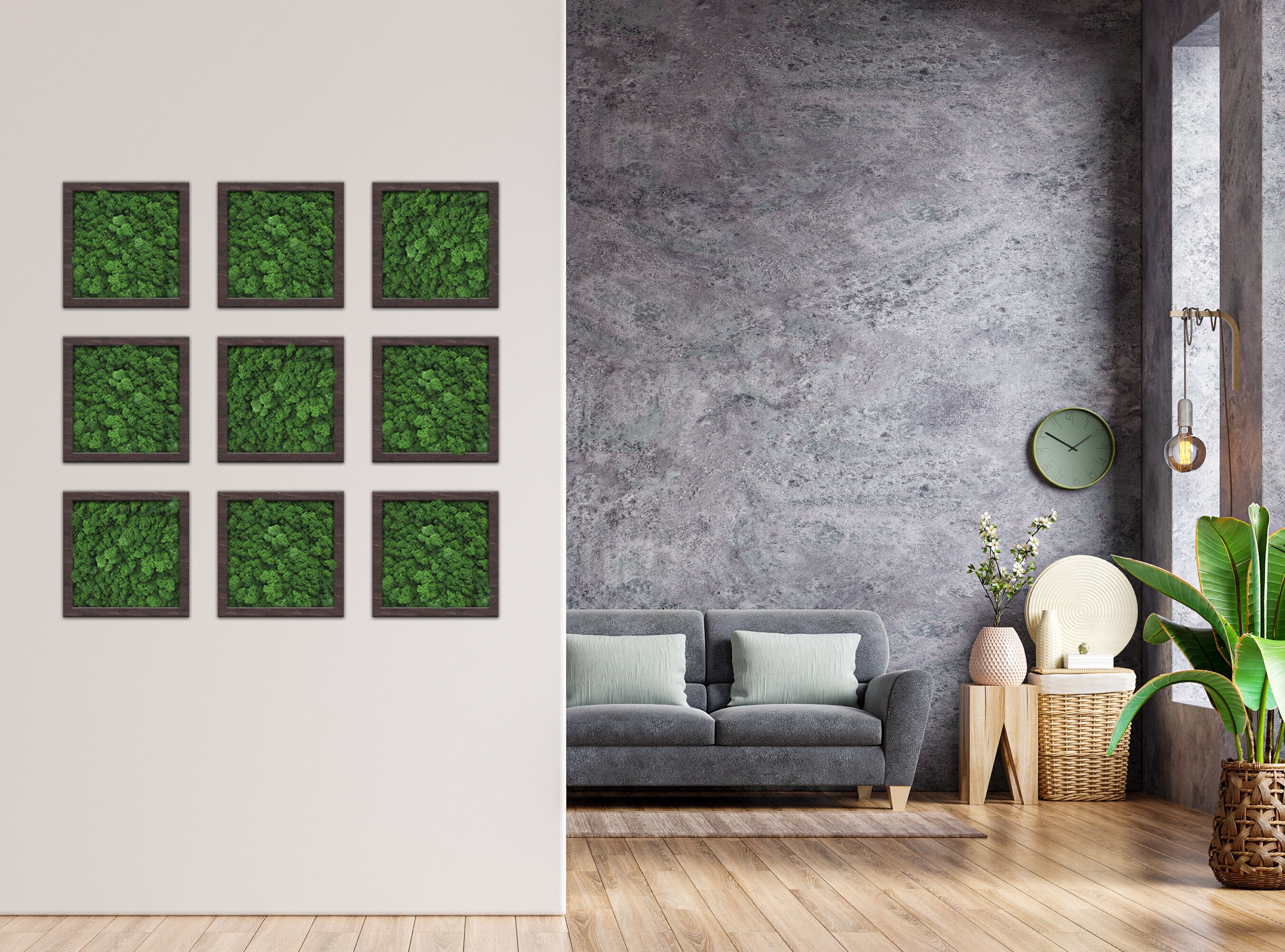 Moss Wall Art Frame Moss Wall Art Set Moss Wall Decor Etsy