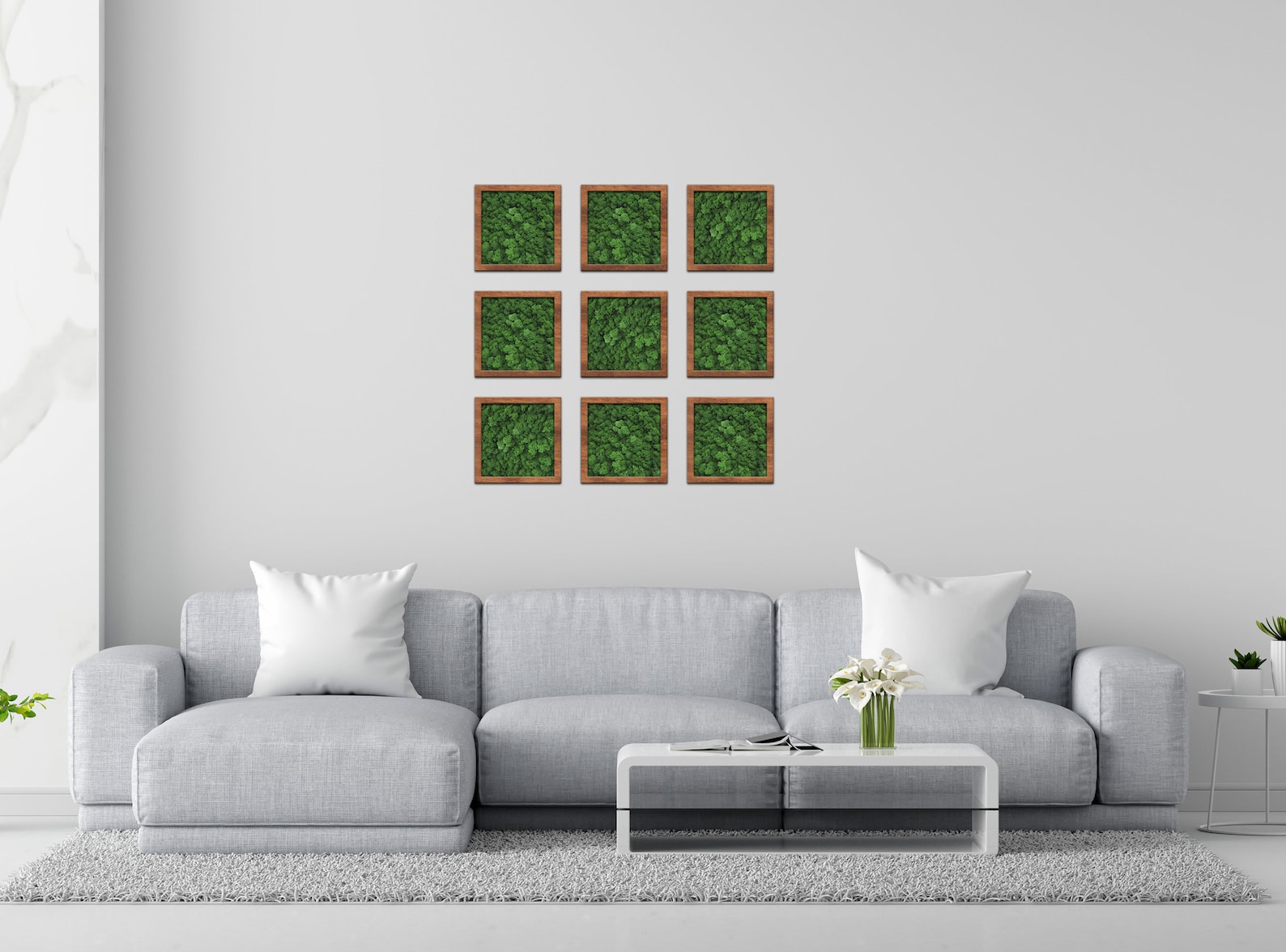 Moss Wall Art Frame Moss Wall Art Set Moss Wall Decor Etsy