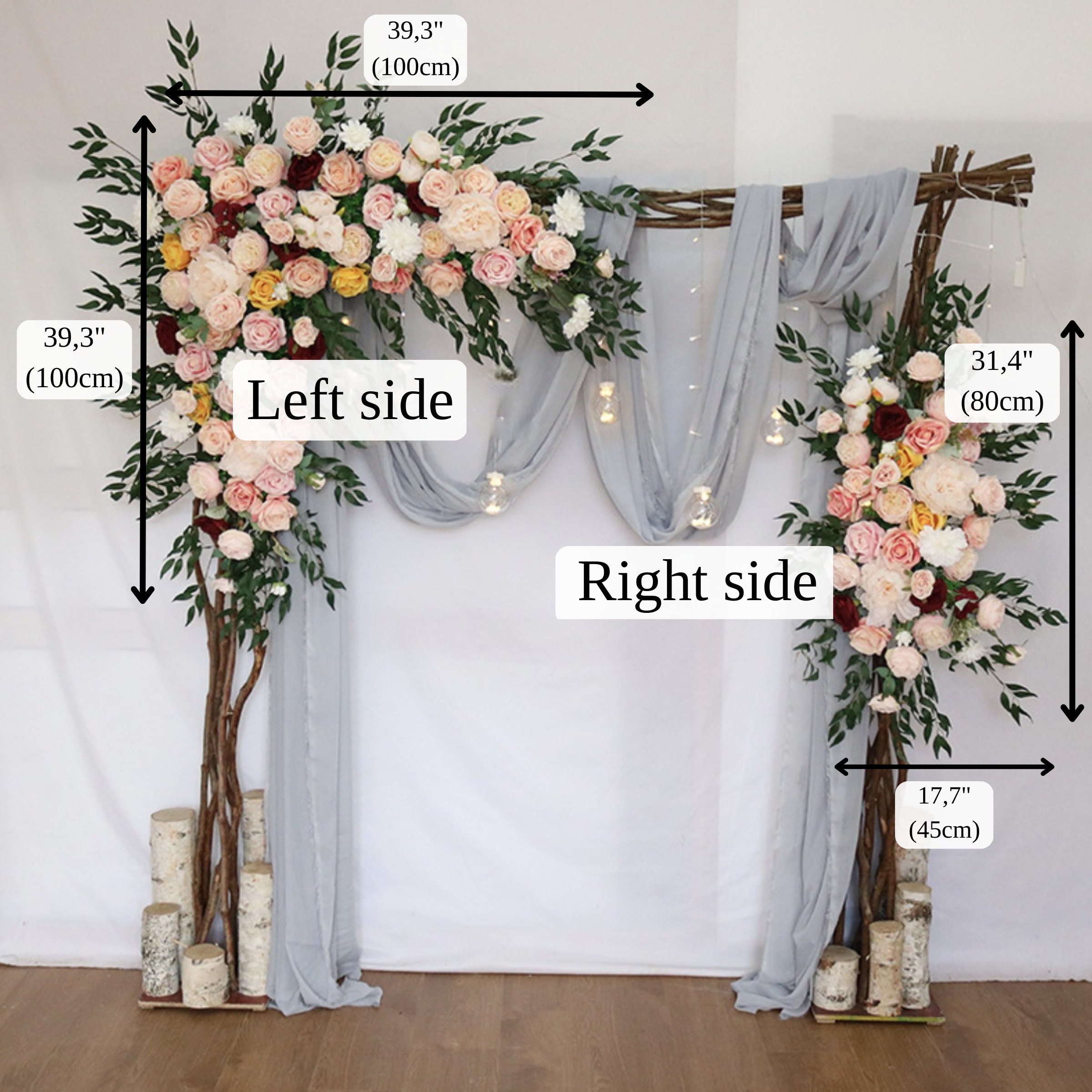 Wedding Arch Flowers Dusty Rose Wedding Arch Flowers Peach Etsy