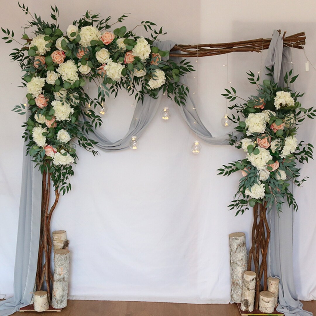 White Flower Arch Wedding Arch Flowers Wedding Flower Etsy