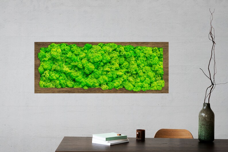 Moss Wall Art Frame Moss Wall Art Large Moss Wall Decor Etsy