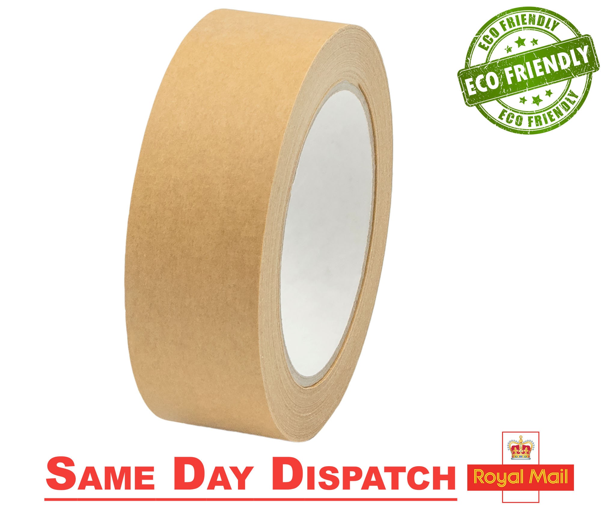 Strong Paper Packaging Tape 36mm Fully Recyclable Brown Etsy