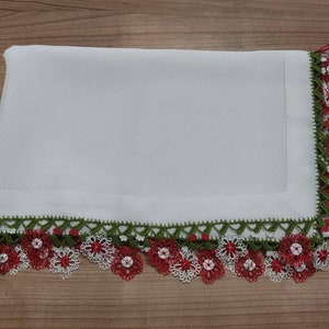 White Tatting lace Veil Yazma