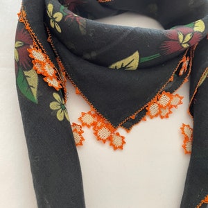 Turkish Needle Lace Scarf Oyalı Yazma Yemeni