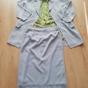 Vintage 90s Skirt suit and Blouse Size 48FR
