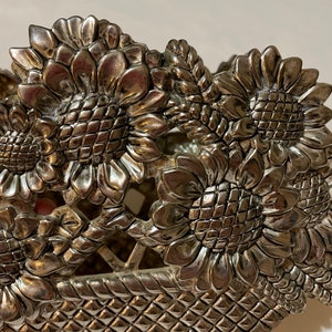 Porta tovaglioli placcato argento Sun Flower Vintage Letter