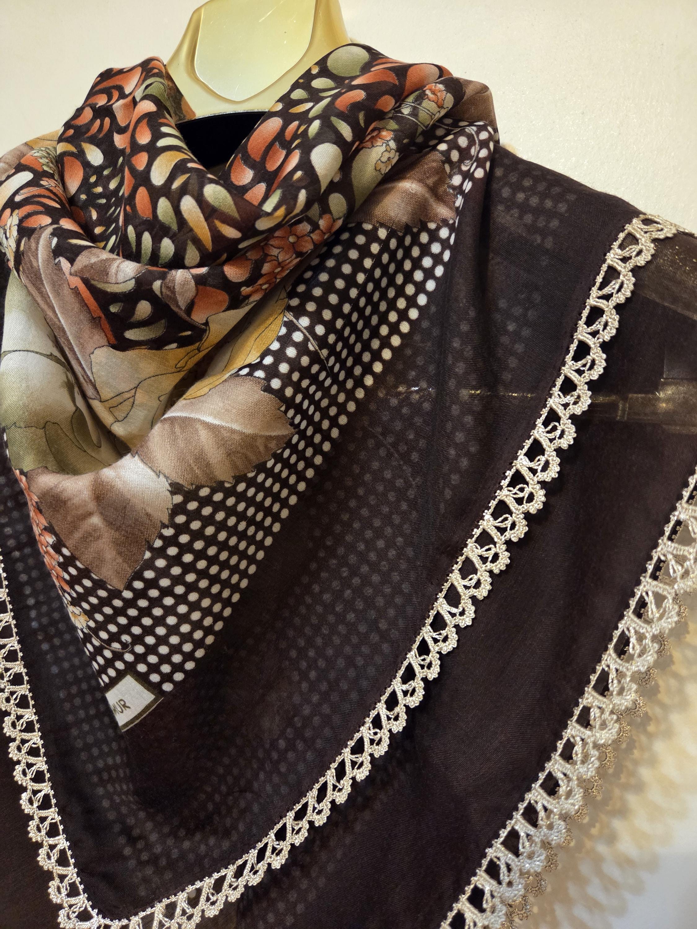 Turkish Brown Oya Scarf - Etsy