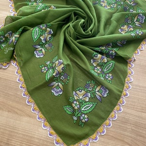 Cotton Oya Lace Scarf Yazma