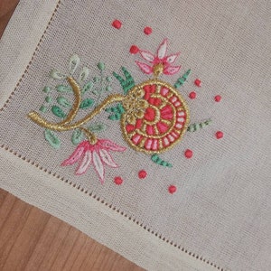 Vintage Silk Embroidery Napkins Doilies Different Colorful