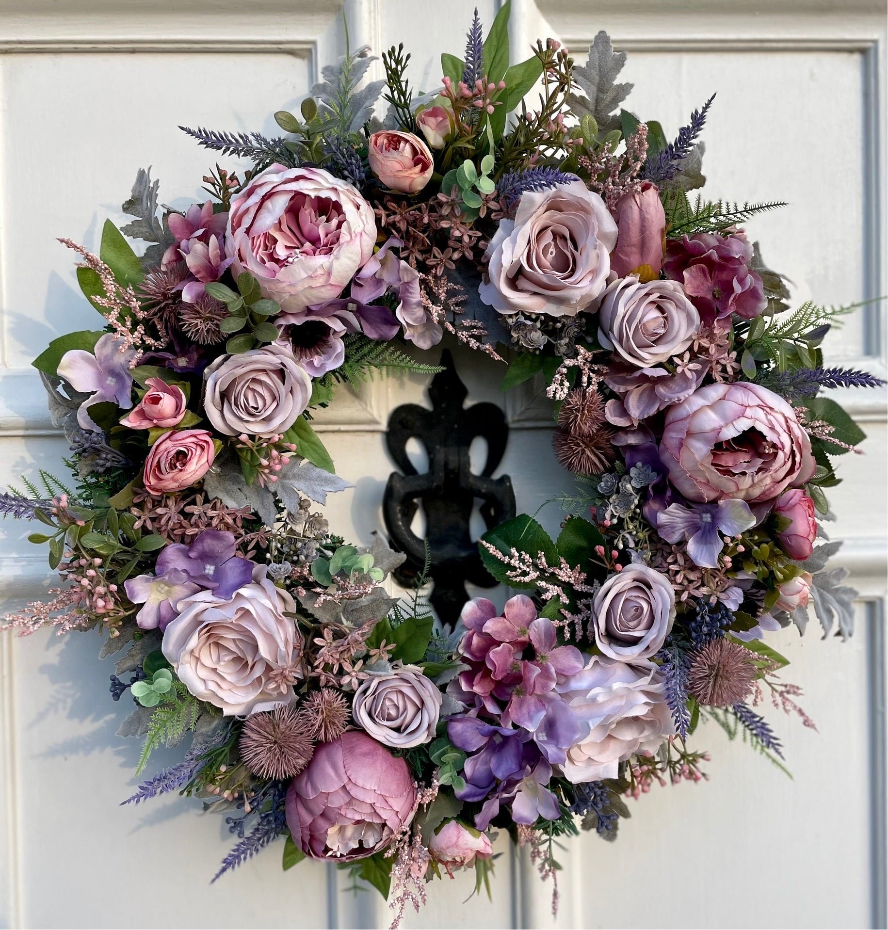 Large Luxury Peony Wreath, Year Round Pink Peony Wreath