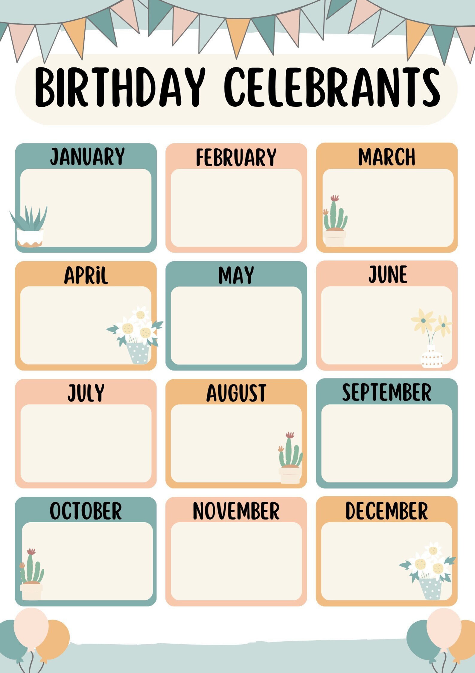 Classroom birthday poster etsy