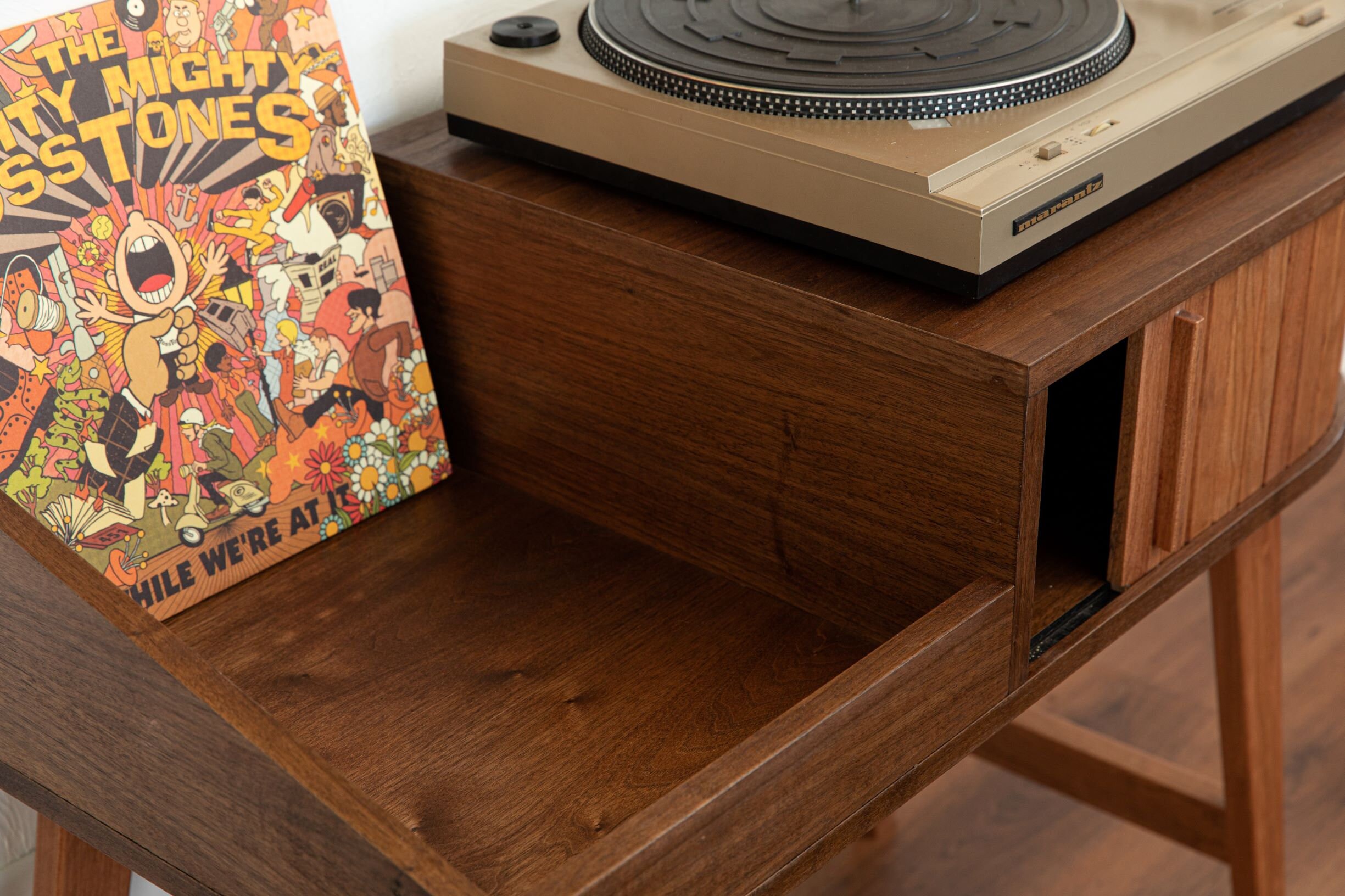 Turntable Stand With Record Storage Etsy Canada