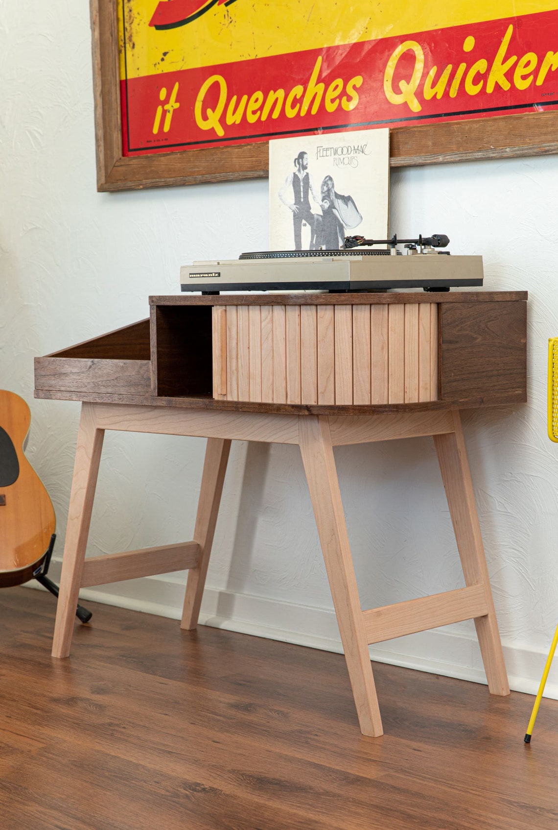turntable stand with record storage turntable stand with record storage