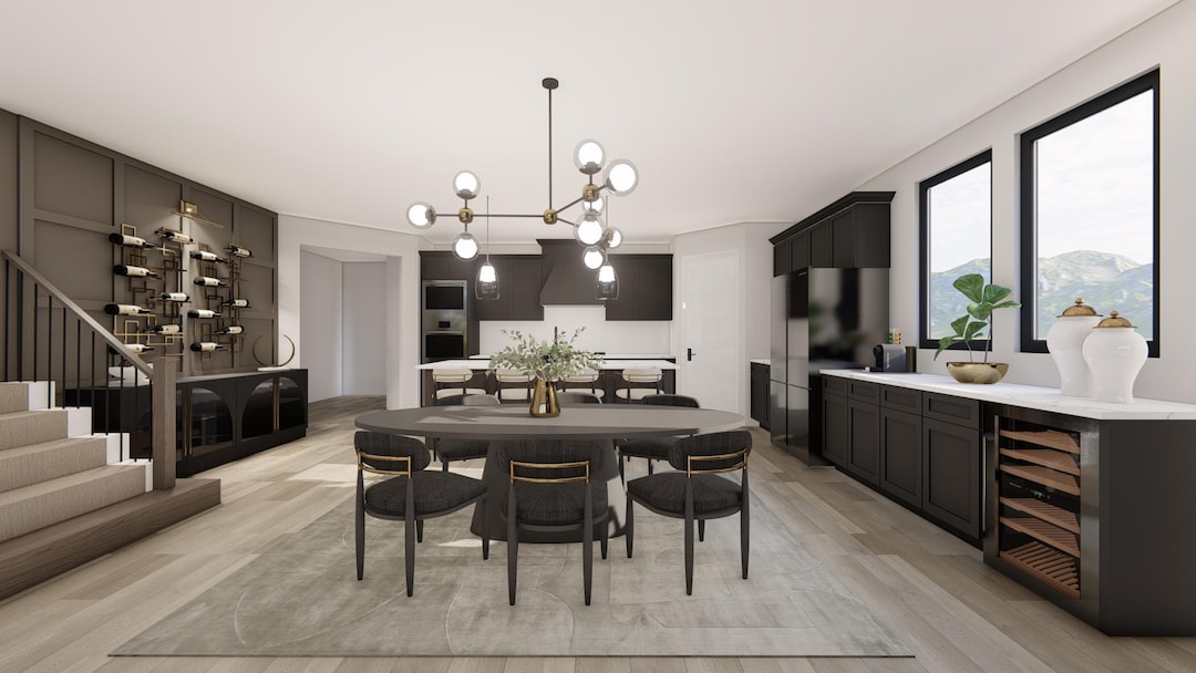 Custom Kitchen E-design Makeover | Online Interior Design With 3D ...