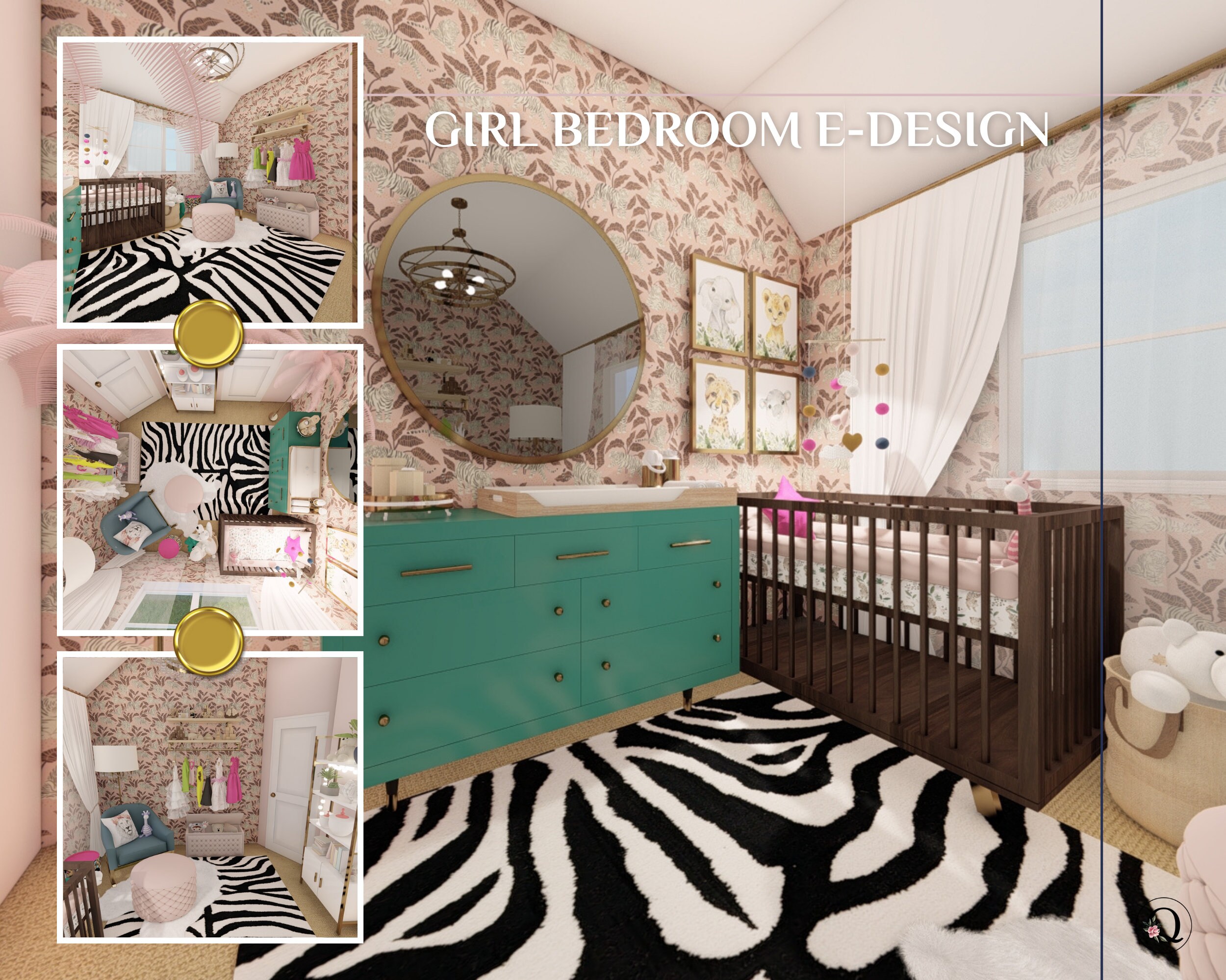Custom Kids Bedroom Design, Online Interior Design, Virtual Interior ...