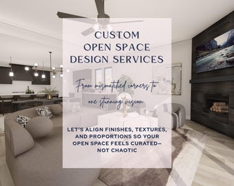Custom Open Space eDesign: online interieurontwerp met 3D-weergaven en boodschappenlijstje, moderne keuken, eetkamer en woonkamer in één