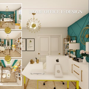 Interior design services online for office ideas. Custom virtual office interior design services with 3D renderings.